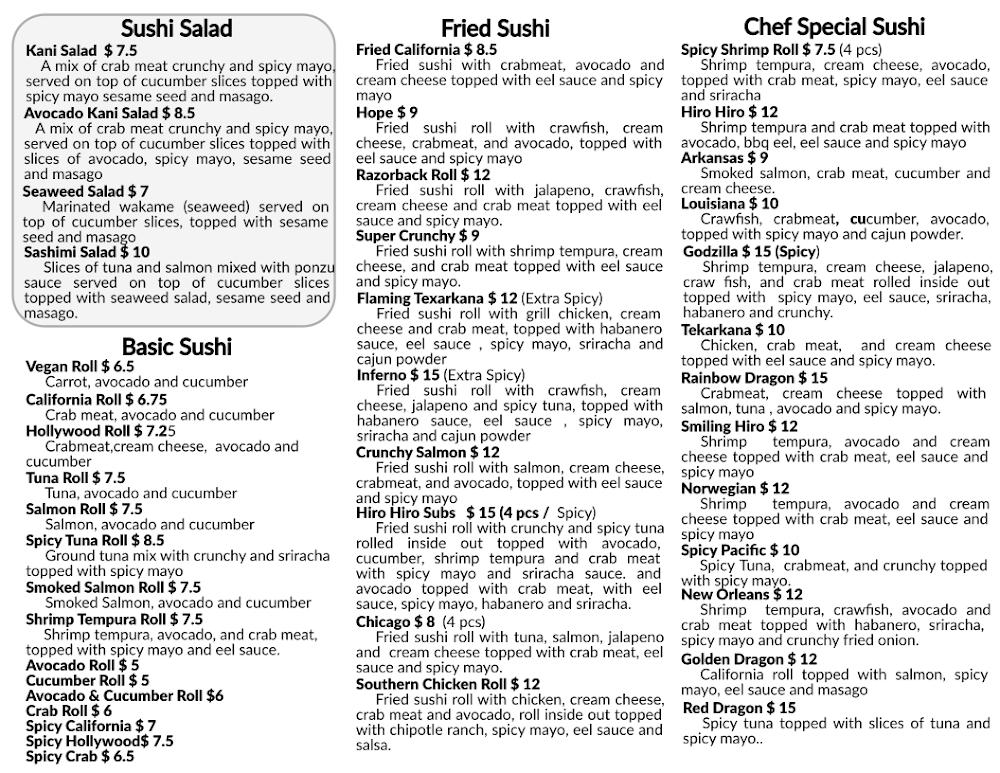 Hiro Hiro Menu image 1